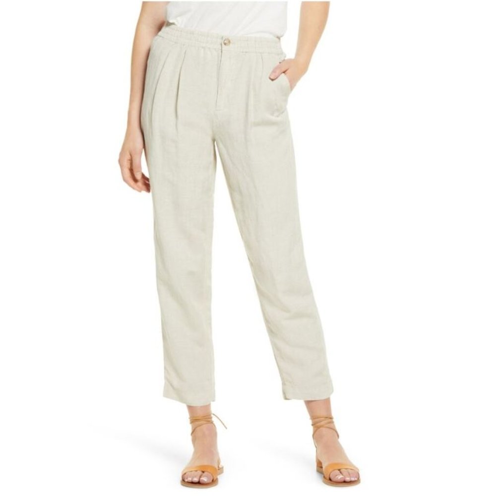 Madewell Linen-Blend Track Trousers NWT Sz XS